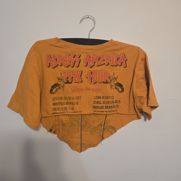 Occasion Orange Graphic Cropped Tee - Picture 2 of 7